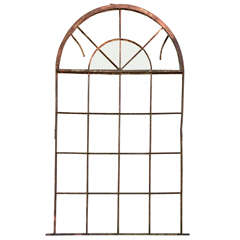 Large English Palladian Style Cast Iron Window Frame