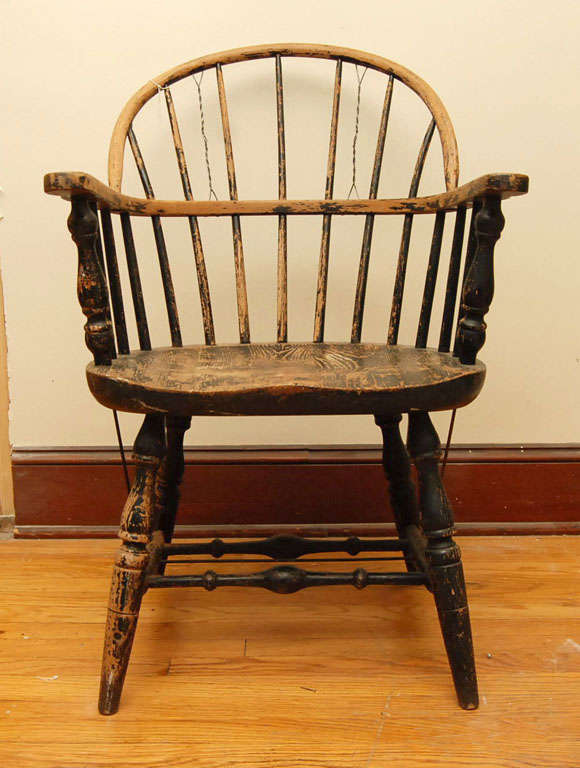 Wood 19th Century Sackback Windsor Chair