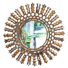 Large European Sunburst Mirror