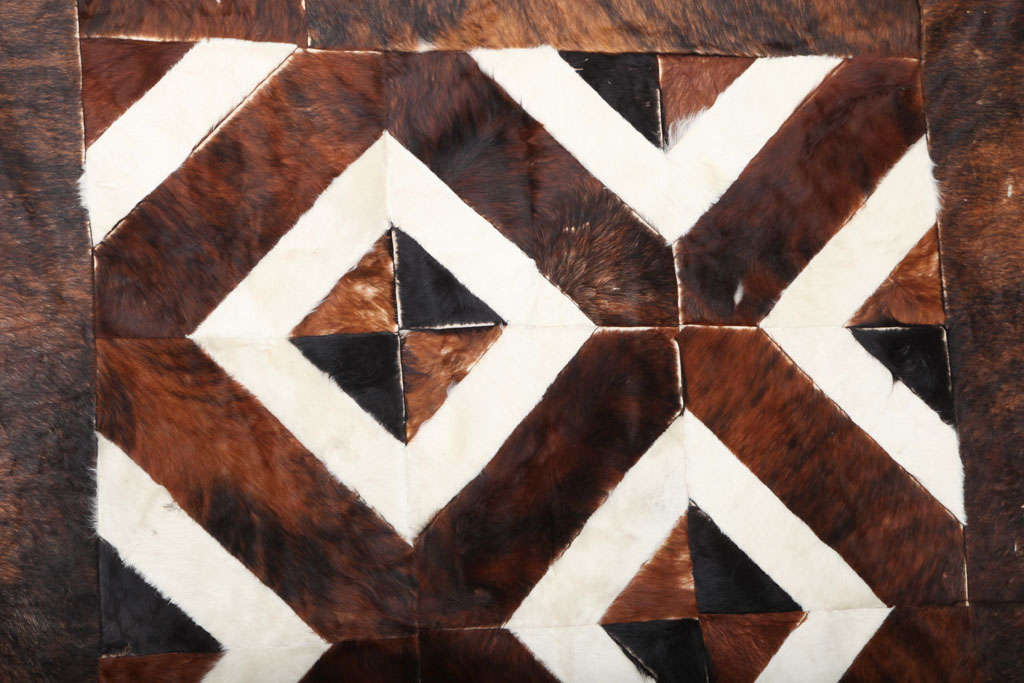 20th Century Hide Patch Rug/Wall Hanging
