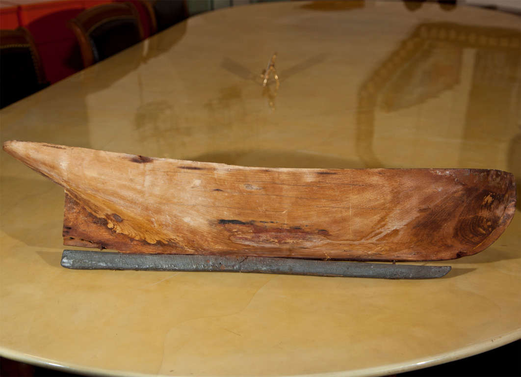 19th Century Antique Wooden Boat Model For Sale