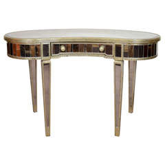 Vintage Mid Century Mirrored Desk or Vanity Table