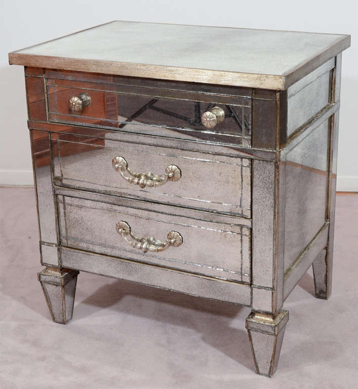 Pair of Vintage Three Drawer Nightstands