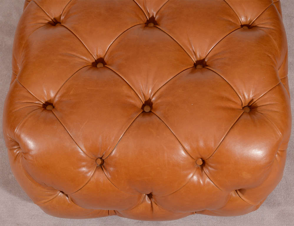 leather chesterfield bench
