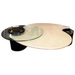 Retro Unusual Abstract Form Coffee Table by Rougier