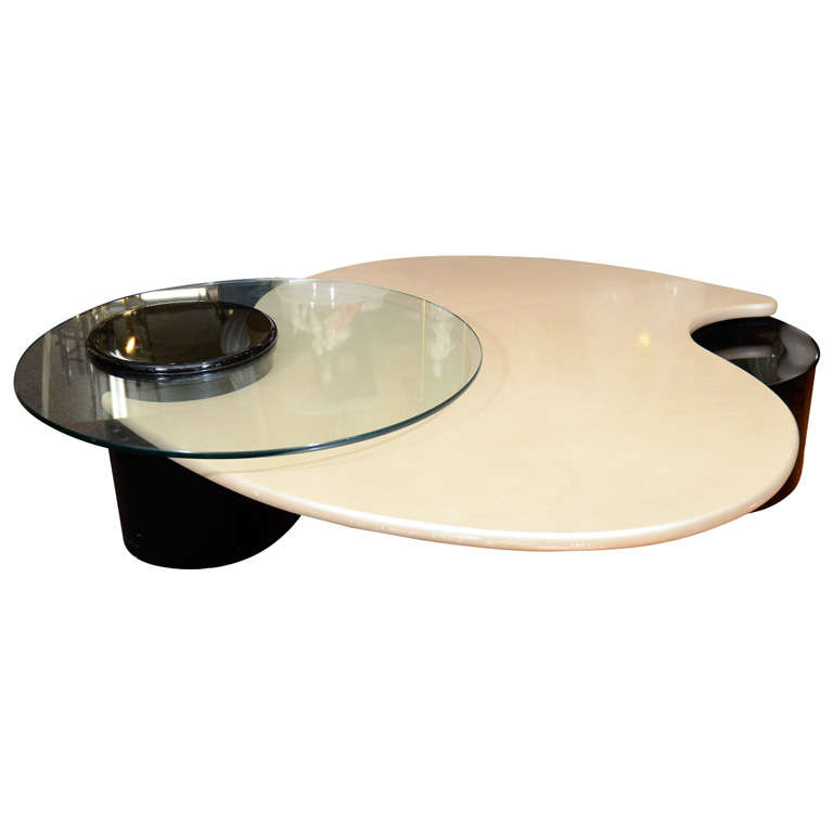 Unusual Abstract Form Coffee Table by Rougier For Sale