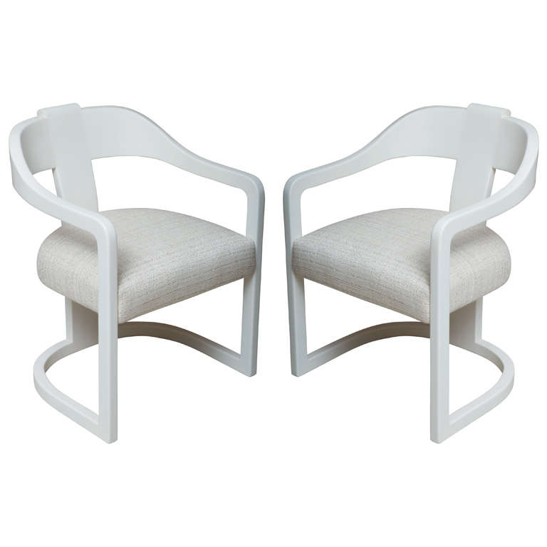 Pair of Onassis Chairs by Karl Springer