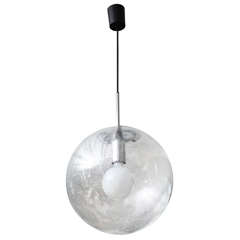 70's Hanging Globe Pendant Light by Limburg
