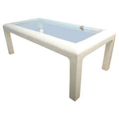 Chic Mid Century Modern 1970's Bone Dining Table Karl Springer Style