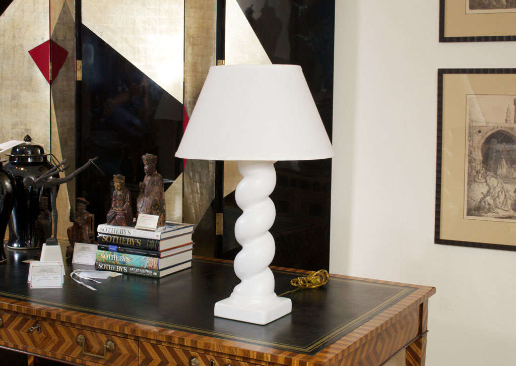 Pair of Plaster Table Lamps In Excellent Condition For Sale In San Francisco, CA