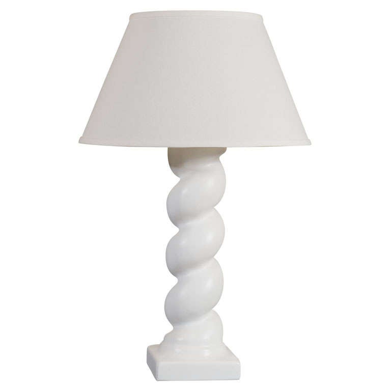 Pair of Plaster Table Lamps For Sale