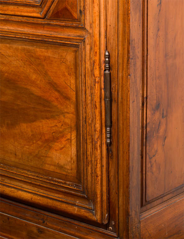 Early 19th Century Italian Walnut Armoire, Two-Door For Sale 1