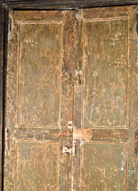pair of Italian wood painted doors.  Door surround has been sold 1