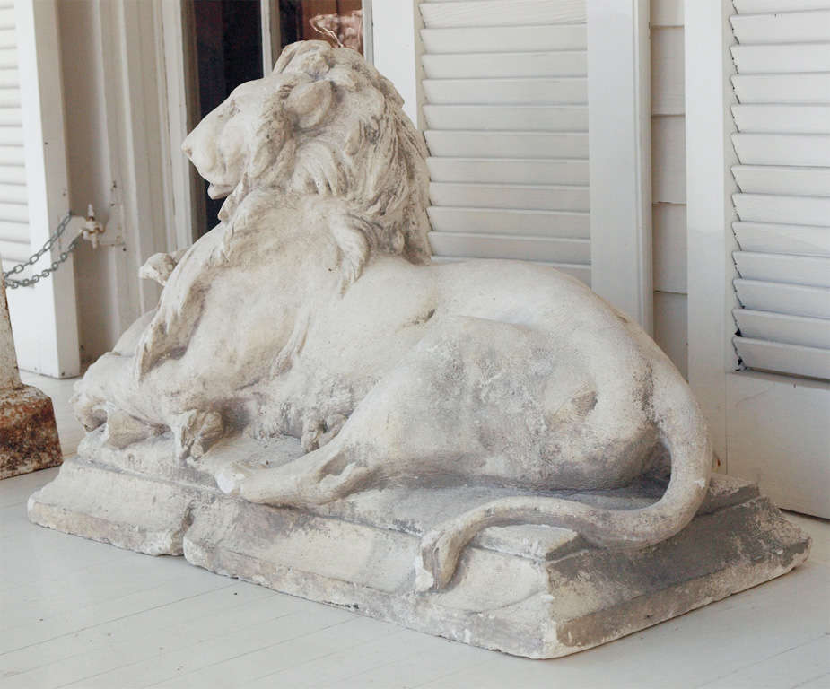 Large Statue of a Recumbent Lion