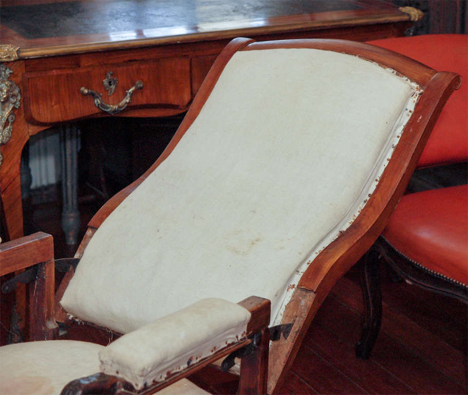 Reclining Chair, or Chaise de Malade In Good Condition In New Orleans, LA