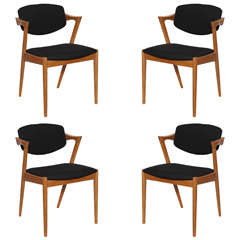Set of 4 Oak Dining Chairs by Kai Kristiansen