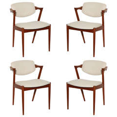 Set of 4 Teak Kai Kristiansen Dining Chairs