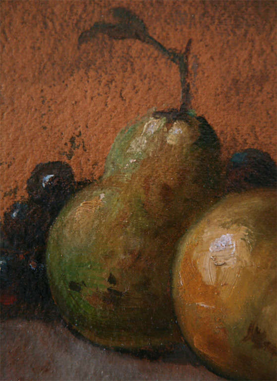 19th Century Pear and Grapes Still Life For Sale