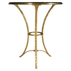 Maison BAGUES -elegant Bronze Gueridon Table