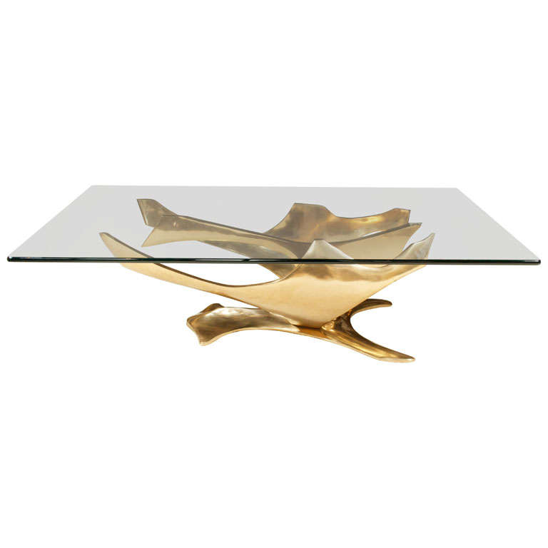Fred Brouard, Bronze Sculpture/Cocktail Table For Sale