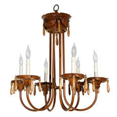 Chandelier with Antique Wood Tassels