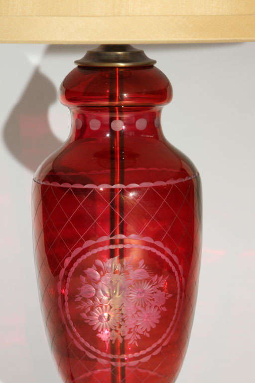 Etched Glass Lamp 3
