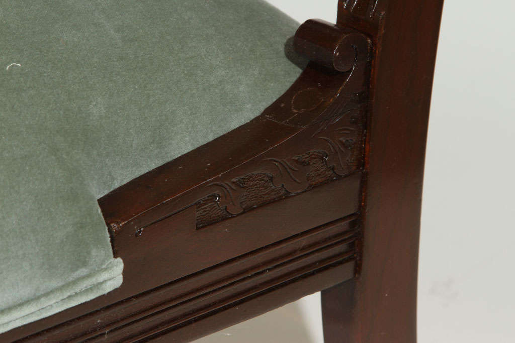 Wood Antique Eastlake Slipper Chair