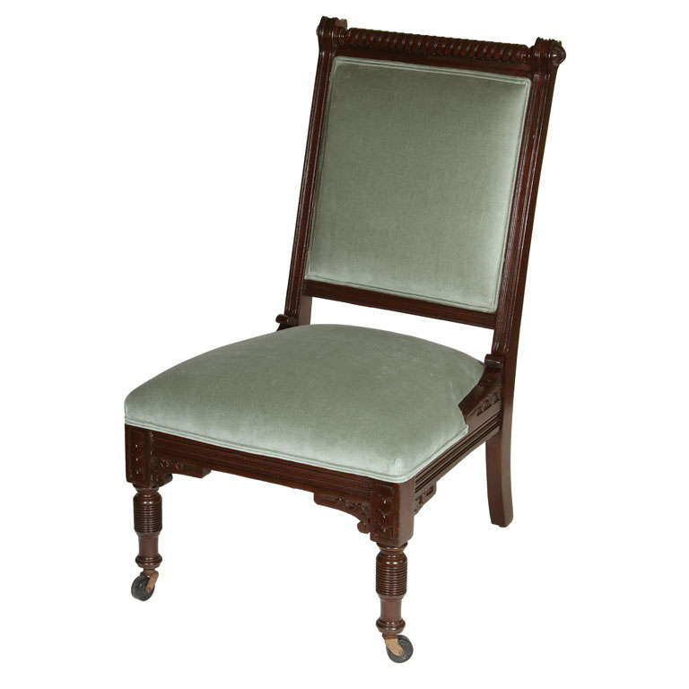 Antique Eastlake Slipper Chair