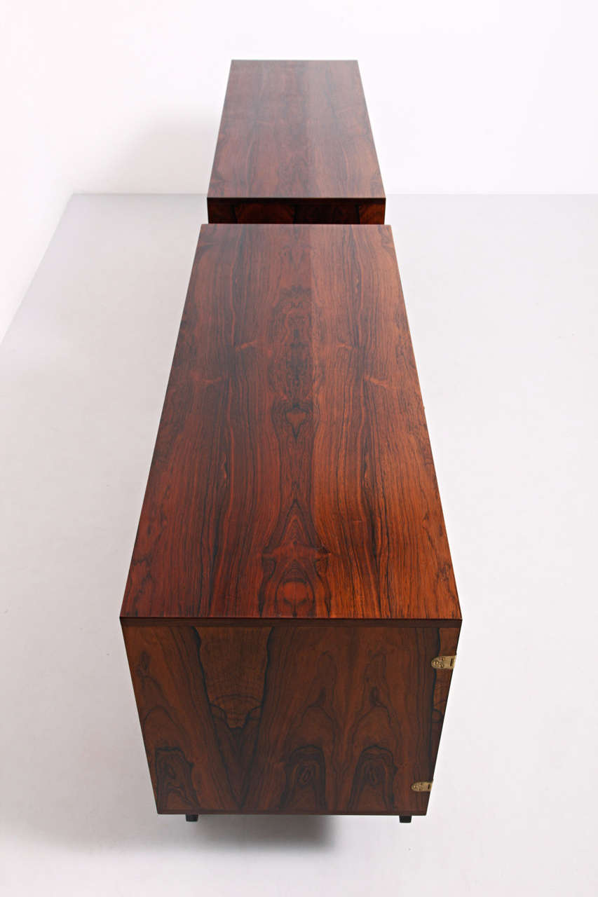 A Set of Rosewood Sideboards Designed By P. Lovig Nielsen Denmark 1