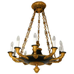 19th Century Chandelier in Gilt Bronze