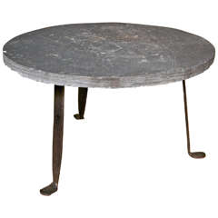 Iron Coffee Table Base with 2" Slate Top