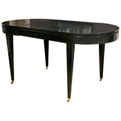 Ebonized Oak Bellows End Writing Table