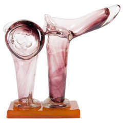 1970's Free Blown Glass Sculpture by Sam Herman