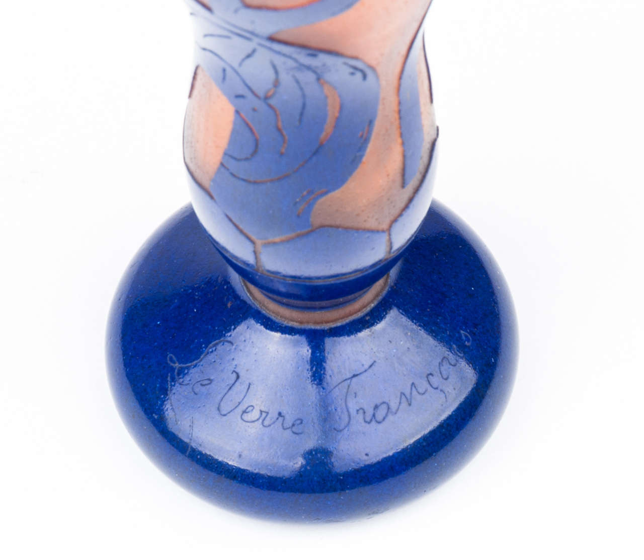 Signed 1920's Le Verre Francais Cameo Glass Vase, 18cm High For Sale 3