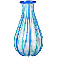 1930's Mouth Blown Murano Vase by Archimede Seguso. 29cm.