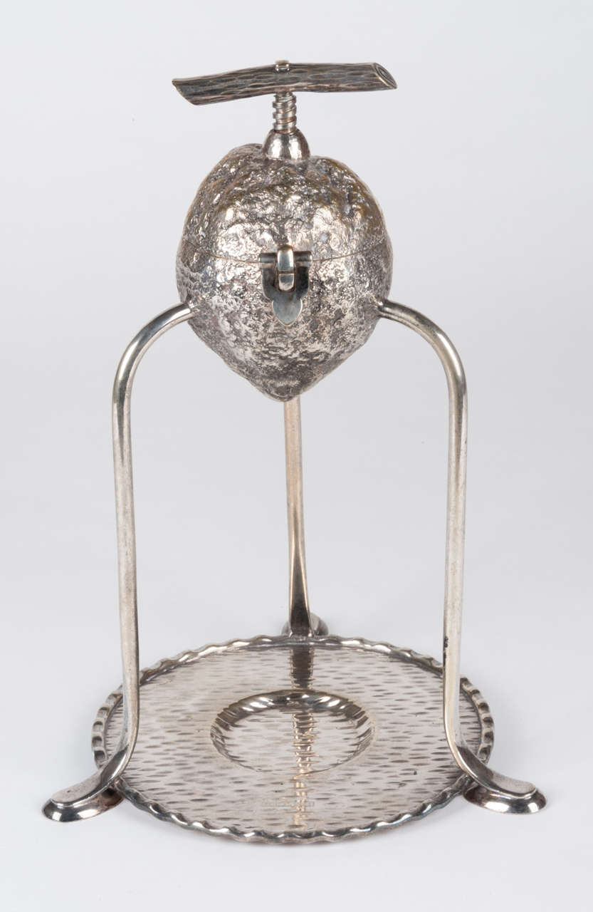 Novelty 19th Century Silver Plated Lemon Squeezer by Hukin and Heath 3