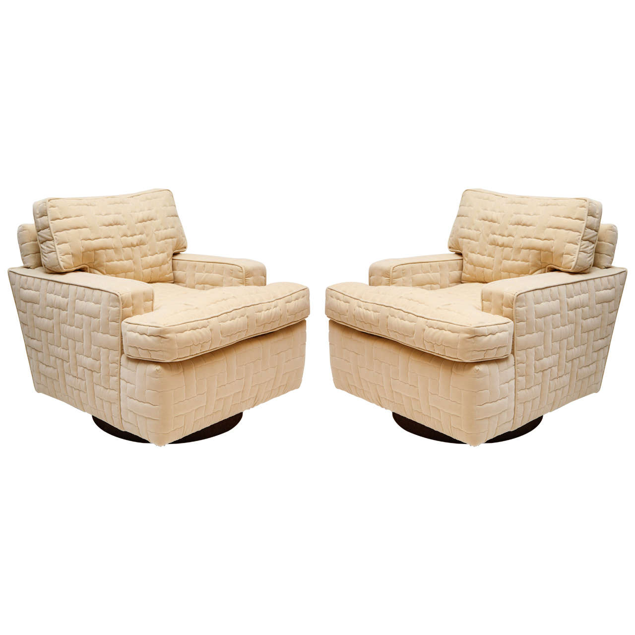 Pair of Custom Swiveling "Seniah" Chairs by William Haines