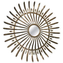 Brushed Metal "Bow 
Arrow" Mirror