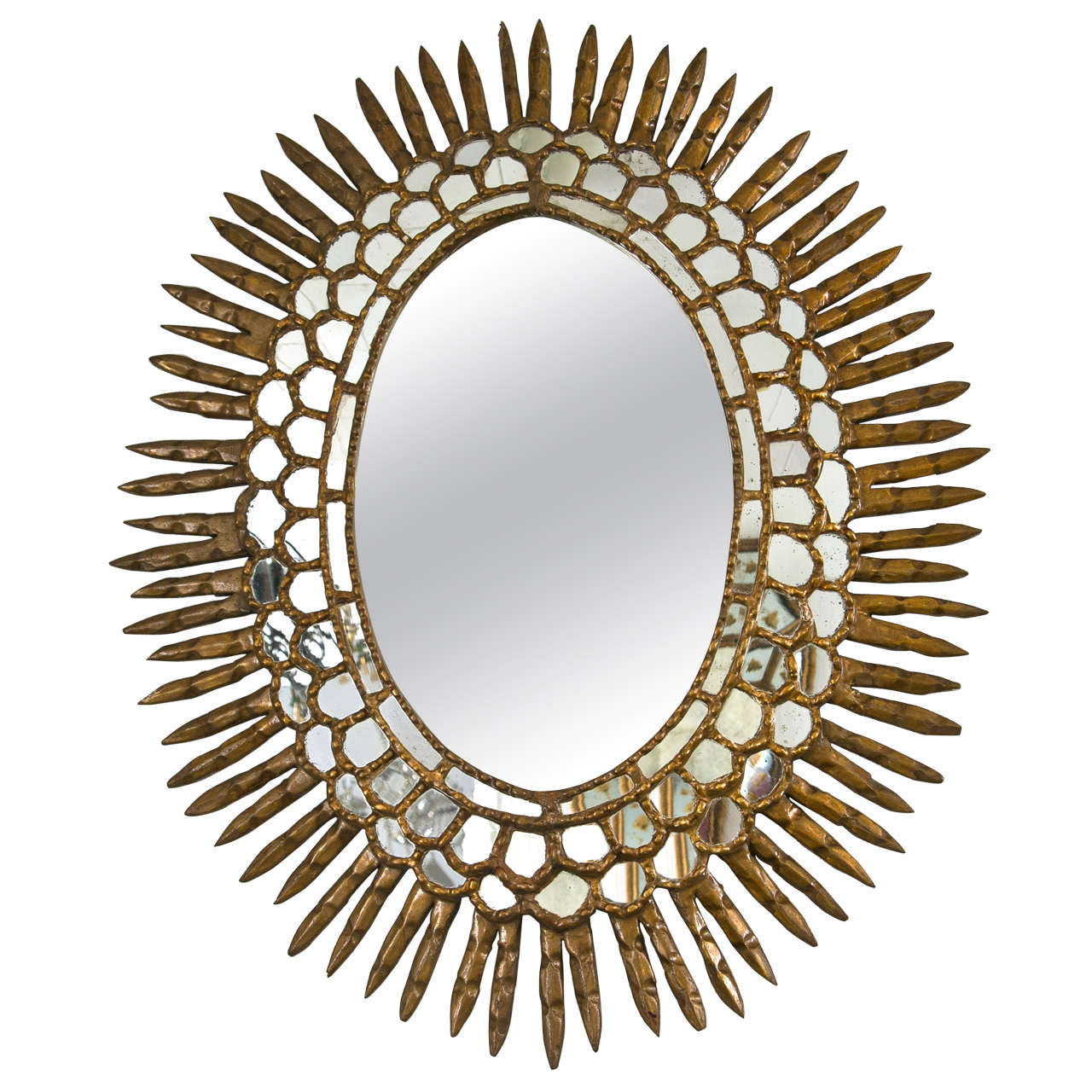 Peruvian Giltwood Sunburst Mirror