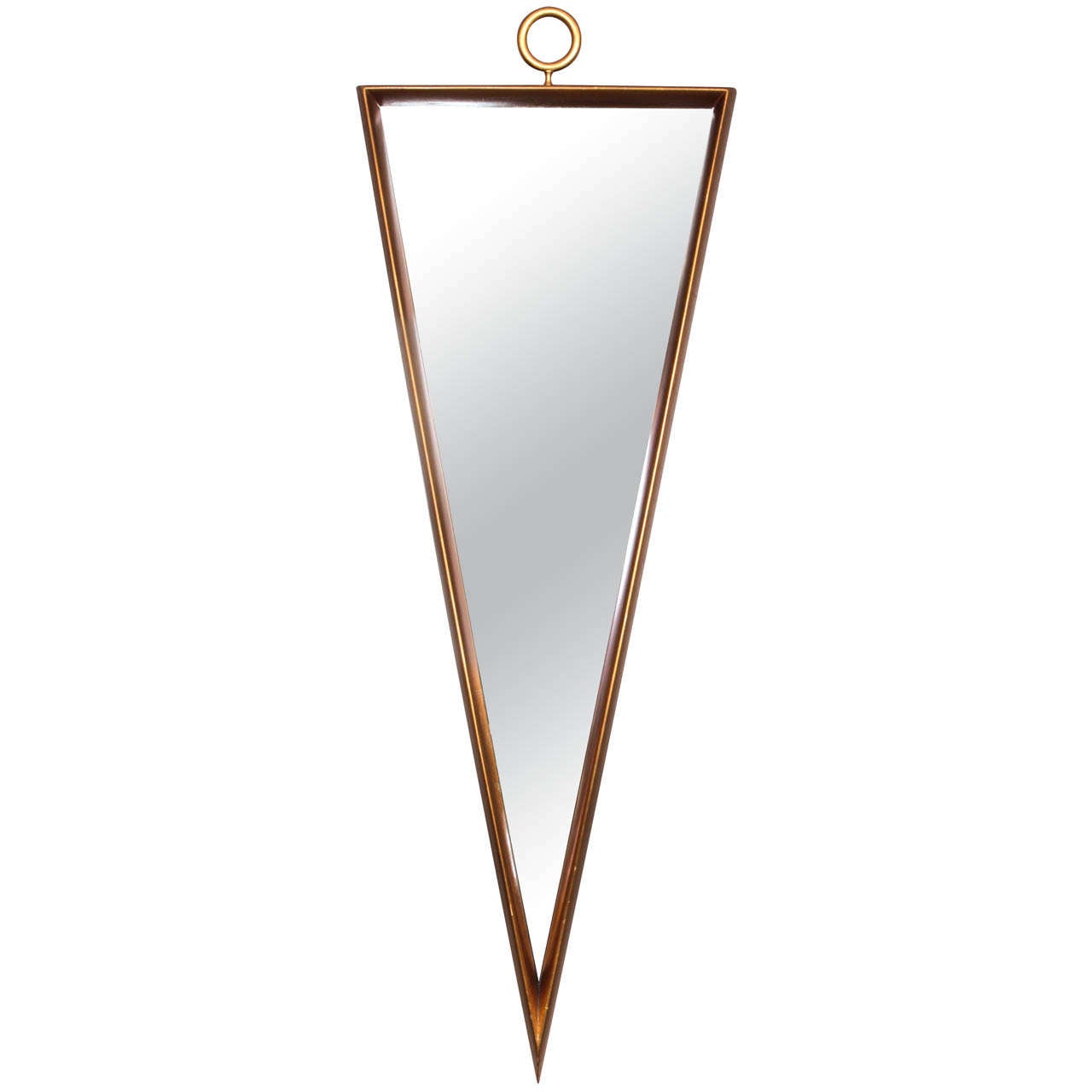 Italian Gilt Triangular Mirror