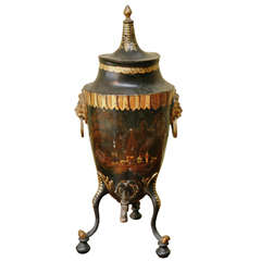 Antique An English Regency Painted Tole Coffee Urn ca. 1800