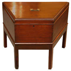 An English Mahogany Sextant Box on Later Stand ca. 1850