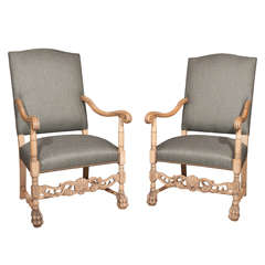 Pair of Flemish armchairs