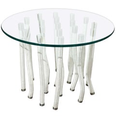 Round Glass Coffee Table by F. Novembre