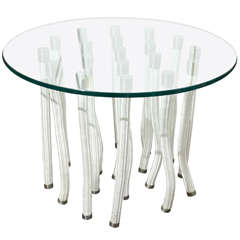 Round Glass Coffee Table by F. Novembre 8