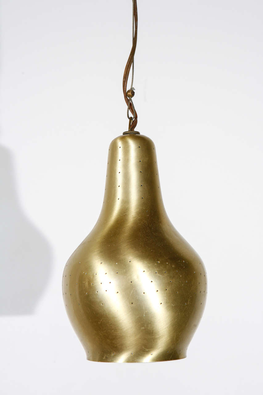 Finnish Brass Paavo Tynell Pendant For Sale