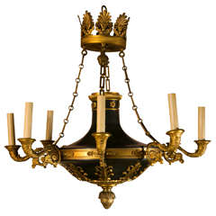 French Empire Style 8 Light Chandelier
