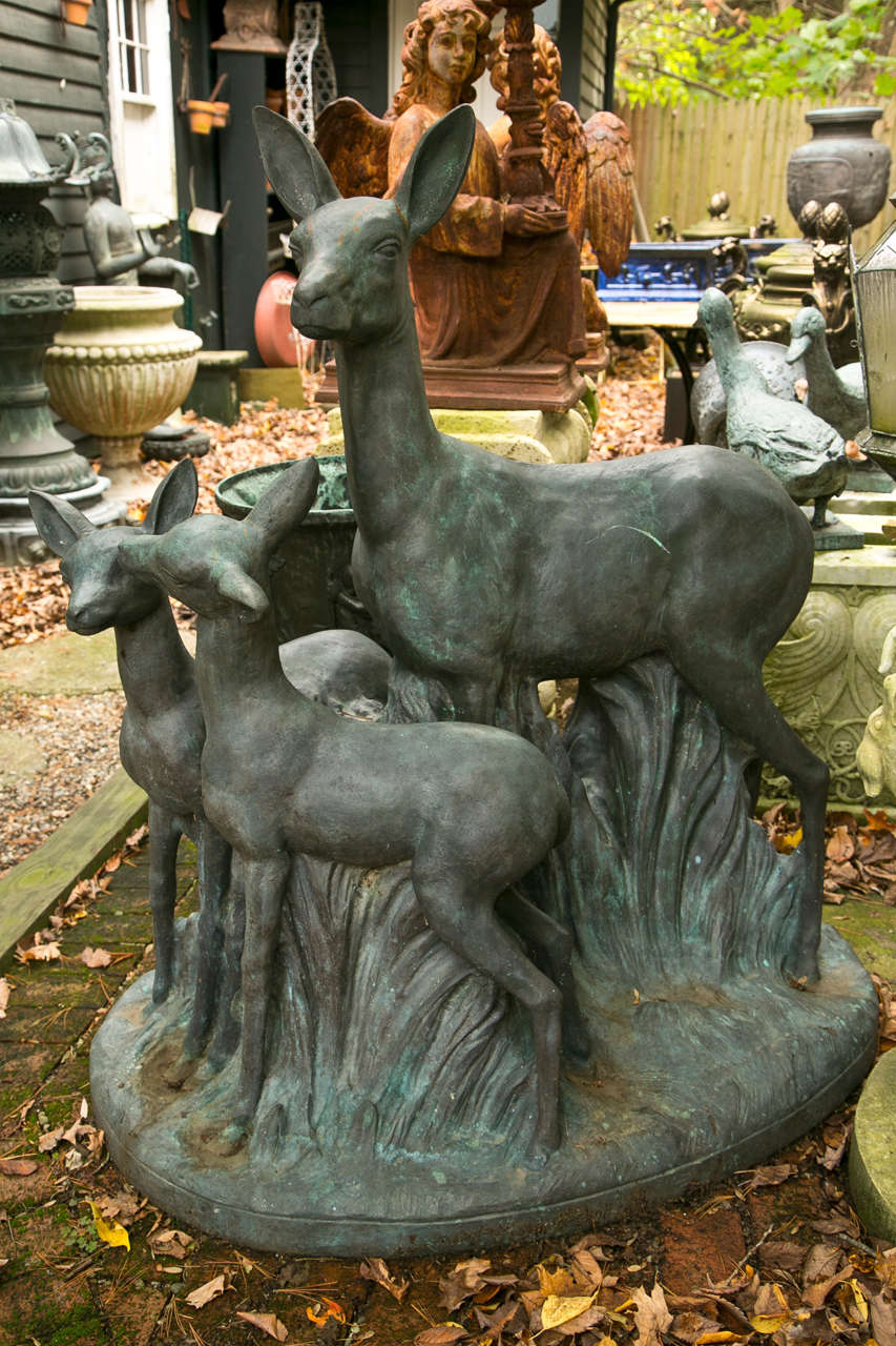 Bronze Doe and Her Fawns 3