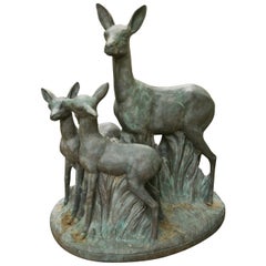 Bronze Doe and Her Fawns