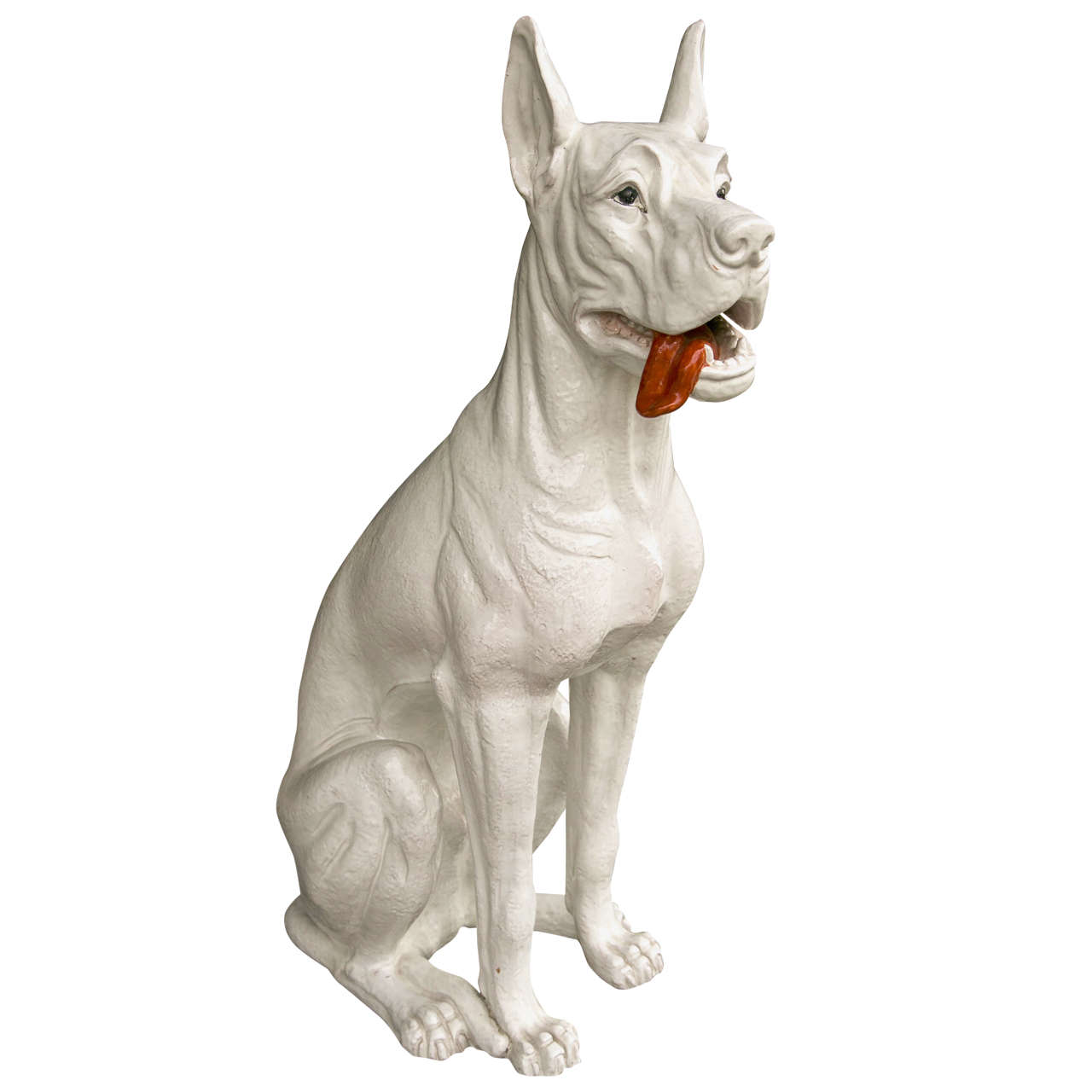 Glazed Pottery Great Dane For Sale